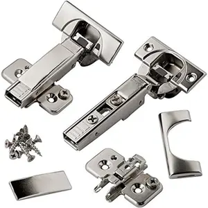 otion 8 Pack 110  Soft Close Hinges Self-Closing Frameless Hinges with Mounting Plates and Hinge Guard Plates