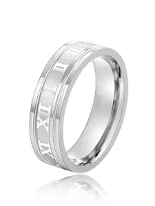1 Pc Gorgeous Men's Stainless Steel Engraved Ring For Men Party Accessories Jewelry Gift Stackable Stacking Rings