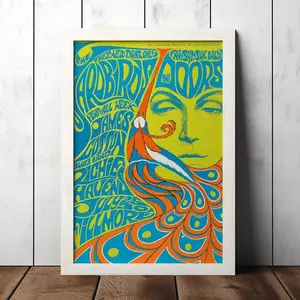 The Doors 1967 Vintage Concert Poster - Music Fan Collectibles - Vintage Music Poster1 ( Unframe)
