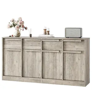 Garvee Modern Sideboard Buffet Cabinets Featuring Multiple Drawers and Doors, Large Coffee Table Functionality, Adjustable Shelves, and Versatile Storage Solutions for Kitchen, Dining, and Living Rooms in Various Colors and Designs