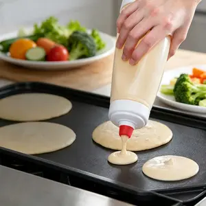 Handheld batter dispenser, batter mixing bottle with scale, pancake batter dispenser, kitchen baking tools, easy to clean