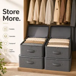 Extra Large Stackable Weatherproof Storage Box - Versatile Home Organizer, Space-Saving Storage Organizer for Home, Office Use, Ideal for Books, Clothes, Linens, Bedding