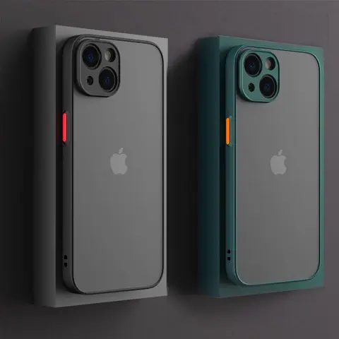 Luxury Matte Square TPU Cellphone Cover with Hard Polycarbonate Protector, Multi-Model Handheld Devices Accessory with Precise Cutouts for iPhone 11-18 Series (11,12,13,14,15,16,17,18 Pro, Max, Plus, XS, XS Max)