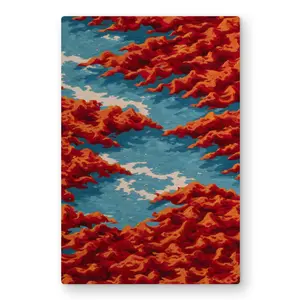Conscious Sales C1MP2436J6C4ER 24 x 36 in. Red Mounds - Orange Metal Print Wall Art for Home Decor - Modern Art
