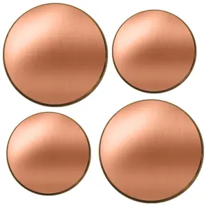 Reston Lloyd Burner Covers for Electric Stovetop, Decorative Lightweight Tin Covers, Set of 4 Covers (2-8 inch & 2-10 inch), Conceals Messy Drip Pans - Copper, Range Burner, Stove Plate, Kitchen Appliances