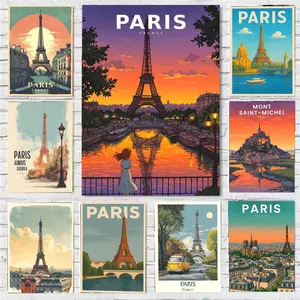 Eiffel Tower Poster Wall art print art suitable for living room bedroom bar parlor home decoration gift  Custom Photo Poster  Personalized Wall Art