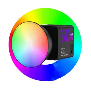 Mini 60W RGB COB Video Light, Portable Studio Light with CCT/HSV Mode for Photography Silicone Protective Case Osmo Pocket 3 HD 3-Channel Dash Cam IPS Screen