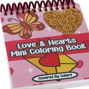 Love and Hearts Mini Coloring Book Bundle - 40 Pages each on Thick Cardstock - Easy Bold Simple Designs - Perfect for All Ages & Skill Levels - Therapeutic Coloring for Kids Teens Adults