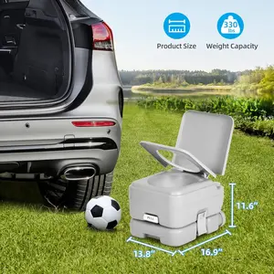 YITAMOTOR 3.17 Gallon Portable Toilet for Camping, RV Travel Potty with Press Flush Pump, Leak-proof Seal Ring for Travel, Boating, Hiking, Trips