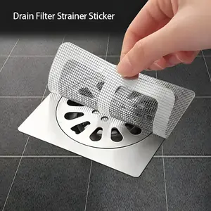 Disposable Shower Drain Hair Collectors for Bathroom Tub and Sink - 48pcs Pack, Drain Strainer Covers, Floor Strainer Stickers, Bathroom Accessories, Premium
