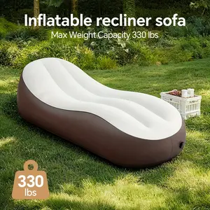 Inflatable Lounger, Air Sofa, Portable Wide Comfortable Top Surface Camping Mattress, Lazy Couch Camping Bed, for Outdoor Picnics Hiking Beach Park Travel and Indoor Home