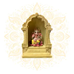 Polyresin Ganesh w/ Altar 5"
