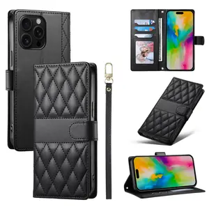 Luxury and Elegant Faux Leather Small Wallet Case Handbag Crossbody Bag Phone Case Cover for Women Luxury High-end for Apple/ iPhone 11/12/13/14/14/15/16 17Pro max, Plus Phone Case for Christmas-Easter-Valentine's Day-Birthday Gift