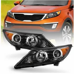 For 2011 2012 Kia Sportage Headlight Assembly Halogen Left Right 2pc