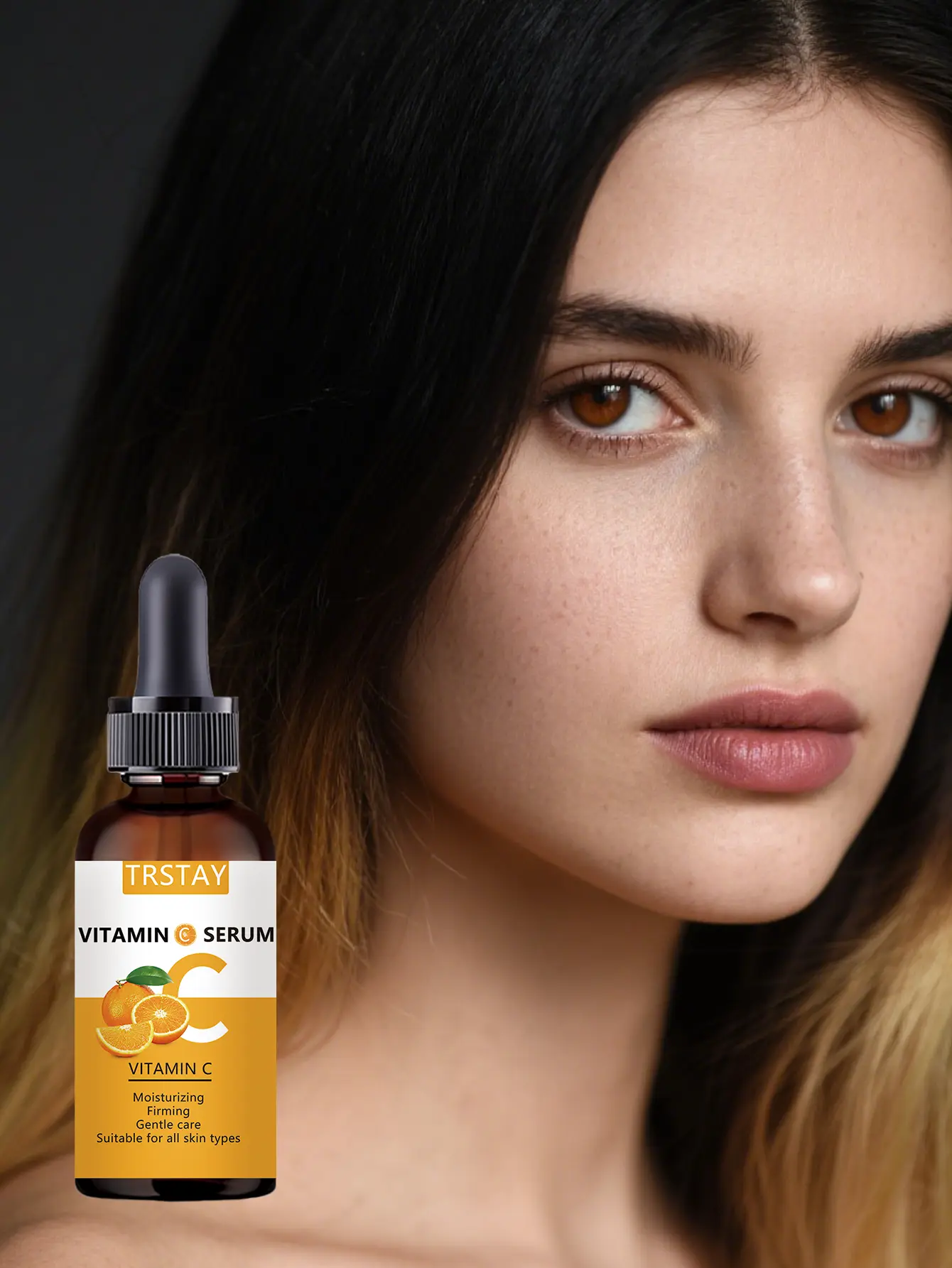 TRSTAY Hydrating Facial Essential Oil with Vitamin C & Hyaluronic Acid Non-Greasy Lightweight Formula 50ML Moisturizer for Daily Use, Hydrate