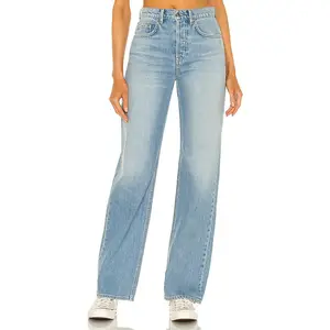 GRLFRND Brooklyn High Rise Straight Jeans in Miracle Mile