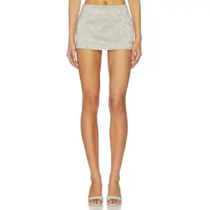 Milkwhite Mini Skort in Yellow Flowers Milkwhite Mini Skort in Yellow Flowers