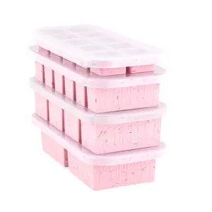 Souper Cubes Silicone Freezer Molds Gift Set with 2 Tbsp, 1/2, 1, and 2 Cup Silicone Freezer Trays With Lids - Meal Prep and Kitchen Essentials Bundle - Cotton Candy
