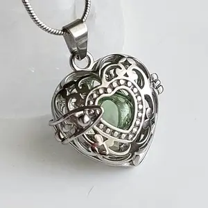 Stainless Steel Heart Locket, Ashes Necklace, Cremation Urn Jewelry, Ash Holder Pendant