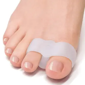 2pcs Soft Gel Toe Separators for Men and Women, Big Toe Spacer Cushion Pads with 2 Loops