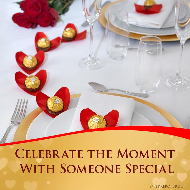 FERRERO ROCHER Fine Hazelnut Chocolates, Valentine’s Day Heart Gift Box, 16 Count, 200g Premium Chocolate candy gormet Creamy Dessert Snack Bonbon