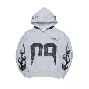 Aubin Heather Grey Boxy Crop Hoodie