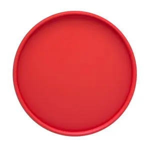 212 MAIN B.C. Red 14-Inch Round Serving Tray (Kraftware 10730) - Bartender’s Choice, Fun Colors, Indoor/Outdoor Kitchen Essential for Camping & Hiking Sports Use