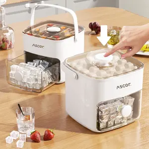 Press Ice Cube Mold Ice Maker, Frozen Ice Ball Artifact, Large Capacity Ice Storage, Food Grade Refrigerator, Household Use