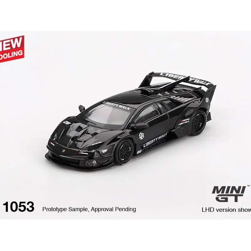 Mini GT 1:64 Lamborghini LB-Silhouette WORKS MURCIELAGO GT-Evo Black Diecast Model Car, Racing Car Replica, Miniature Collectible Diecast Toy, Racing Car Model
