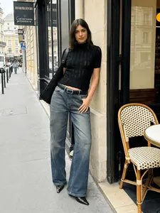 Women's Solid Color Stand Collar Short Sleeve Casual Knit Top, Versatile and Comfortable, Perfect for Daily Wear and Outdoors