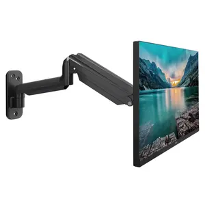 Suptek Single Monitor Wall Mount for 13 to 32 Inch Monitor Screens, Gas Spring Monitor Arm Wall Mount Holds Up to 17.6lbs, Full Motion Adjustable,VESA Mount 75x75, 100x100 WM01A gas spring monitor  arm