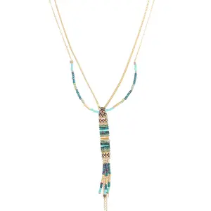 Handmade Miyuki seed bead necklace handmade Japanese beads gift for her