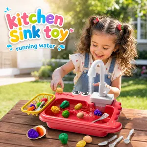 Toddler Real-Feel Kitchen Sink Toy with Running Water  | Montessori Educational Play Set | Perfect Birthday Gift for Kids 3+,summervibes
