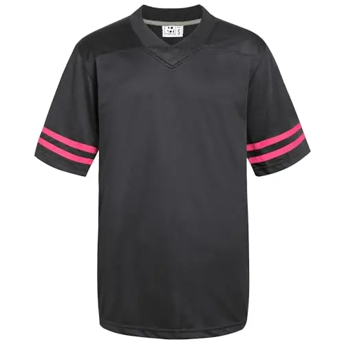 Hot Pink Stripe Black Jersey