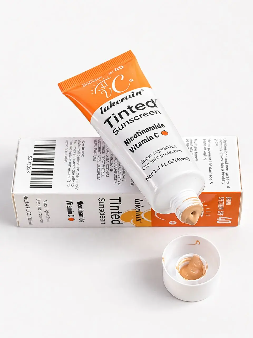 NICEFACE Tinted Sunscreen for Face with SPF 40 - UV Protection - Moisturizer & Lightweight Facial Sunscreen with Vitamin C and Vitamin E, for All Skin Type