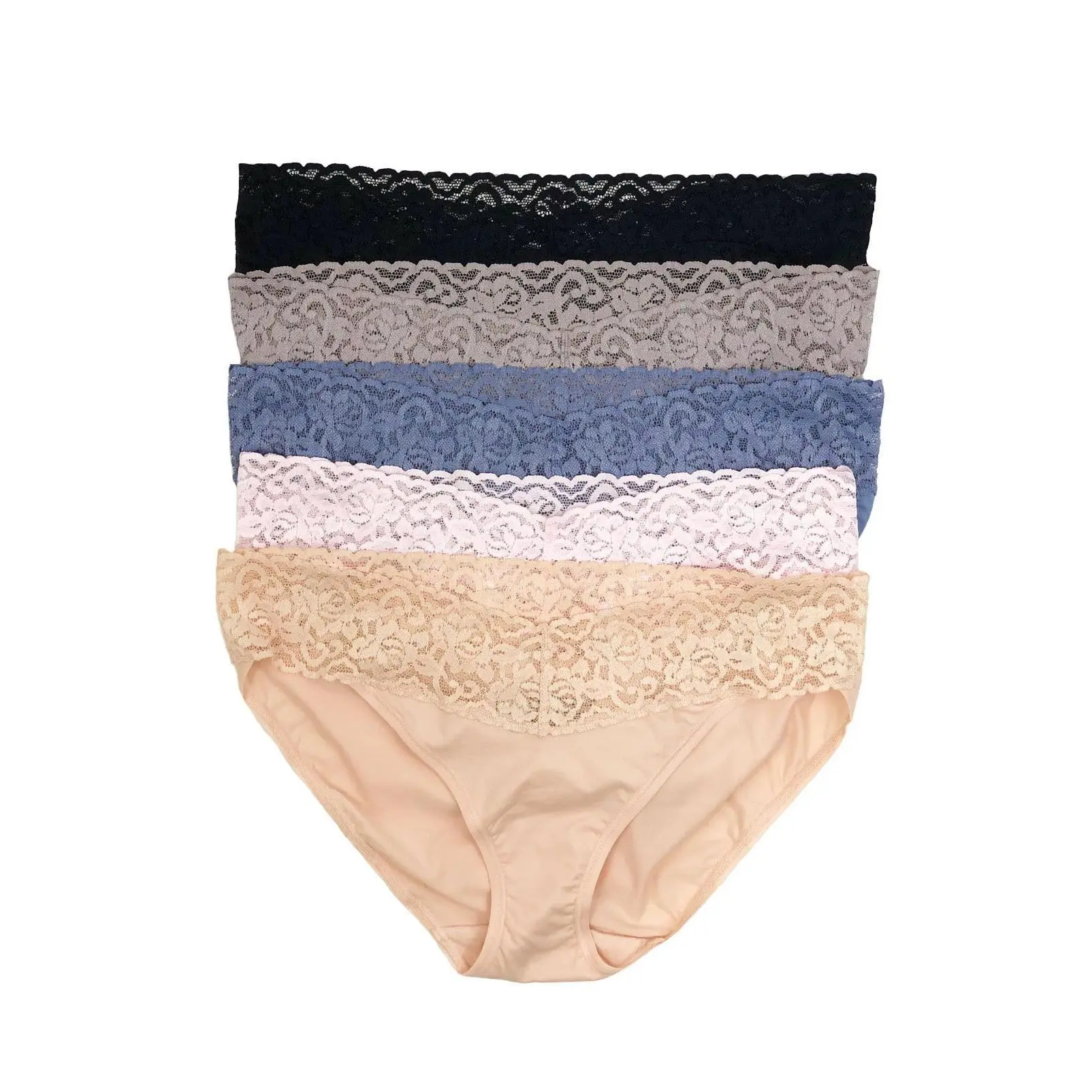 Lace Top Bikini Underwear 5-Pack