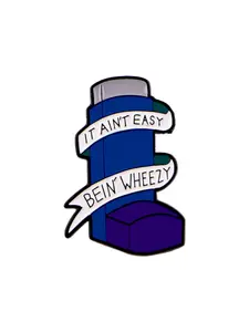 Creative Custom Personalized Quote Enamel Brooch Pin, Zinc Alloy Cartoon Design, Unisex Fashion Jewelry Accessory, Party Gift