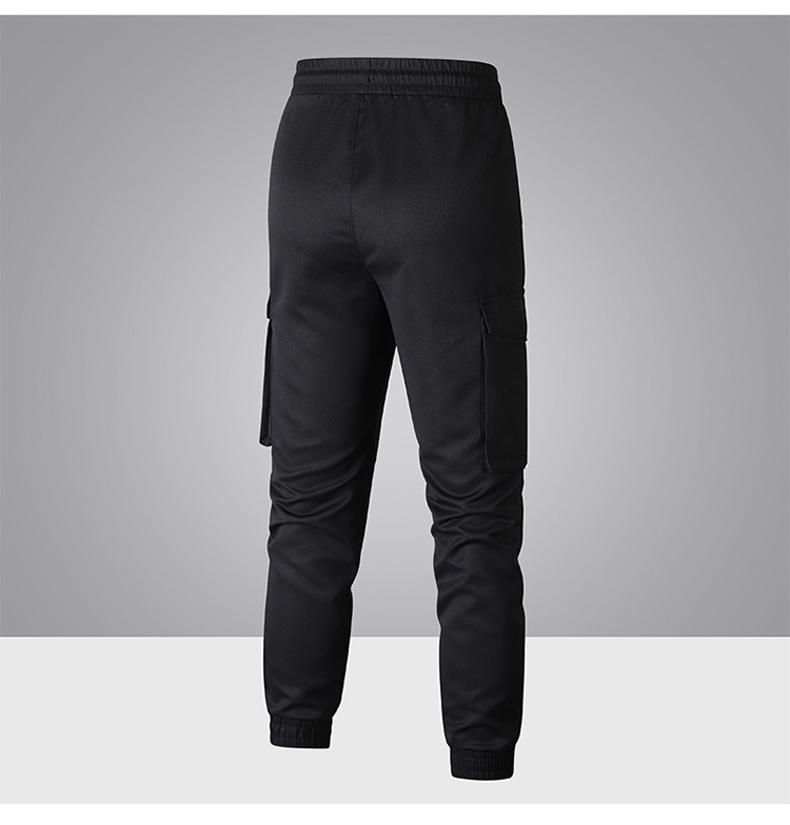 Men's Heavyweight Pants Compatible with Leggings - Workwear Trousers, Multi-Pocket Outdoor Pants with Belt Loop Closure and No Zipper, Suitable for Winter (Solid Color) - Machine Washable