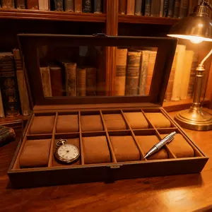 Unisex Watch Display Storage Box, Detachable Watch Pillow, Dust-Proof Collectible Jewelry Case, Perfect Gift for Holidays