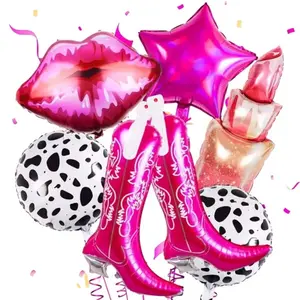Cowgirl Latex Balloons Set, Festive Cowboy-Themed Decor for Balloon Garland, Party Backdrop