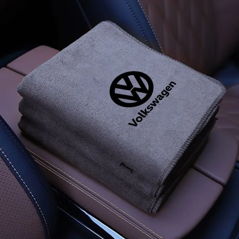 1PC Car Suede Fleece Microfiber Wash Towel Water Sucking Car Wash Drying Towels For Volkswagen VW Polo Golf 7 Golf7 MK7 Tiguan Skoda Octavia Kodiaq Karoq