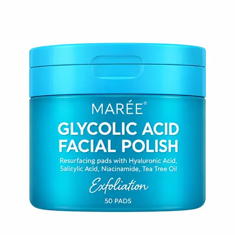 MARÉE Exfoliating Toner Pads – Facial Exfoliating & Cleansing Pads – Glycolic Acid – 50 Pads