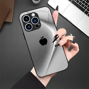 Suitable for [iPhone 14 Pro Max] New high-end simple glass mobile phone case New business simple metal paint electroplated glass mobile phone case Affordable price Anti-drop and anti-fingerprint 995