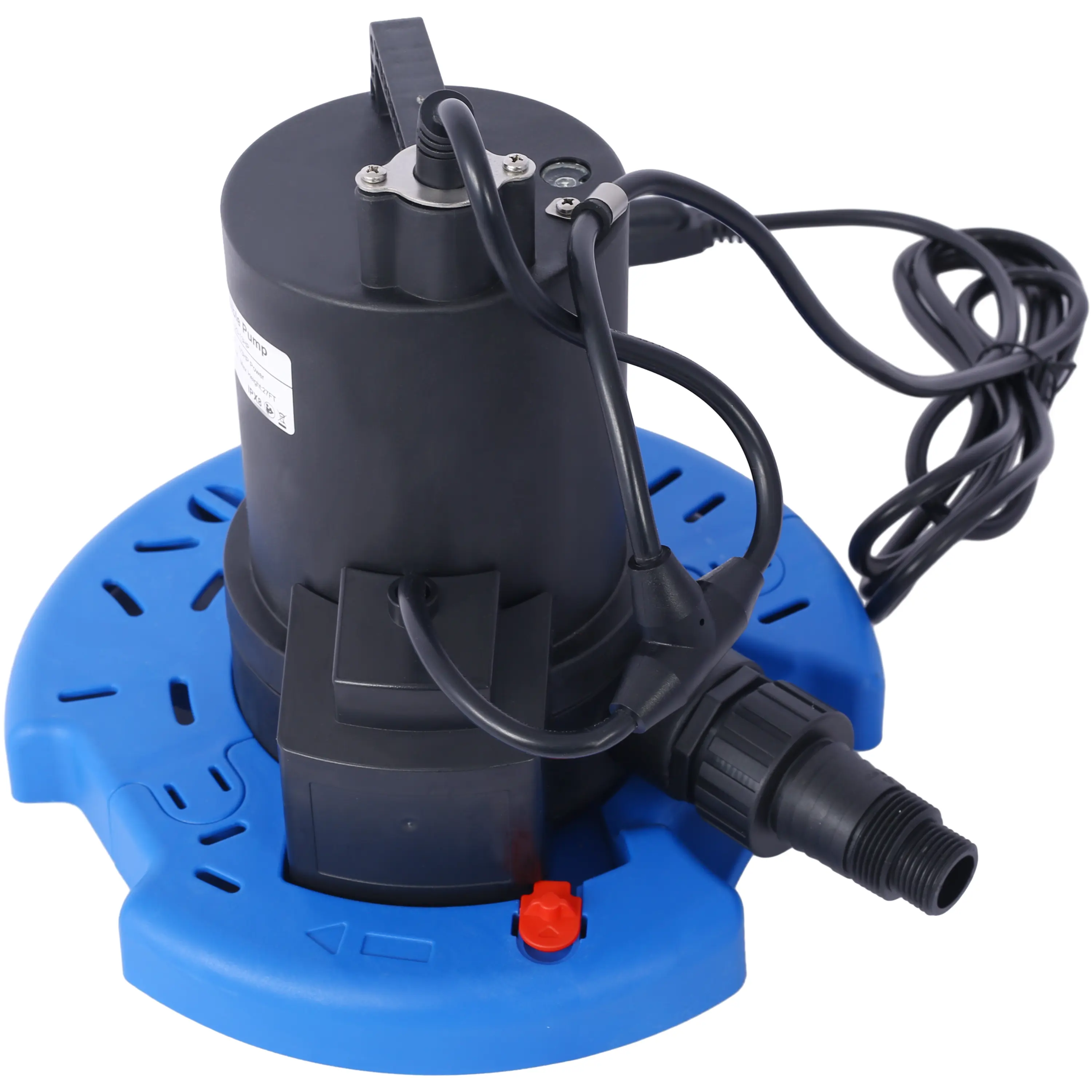 1/3 HP Automatic Submersible Pool Pump - 120V Wall Outlet, 3/4” Check Valve Adapter, 2500 GPH Water Removal, Water Sensor, Bottom Suction Design, 18AWG x 3M Cable, IPX8 Automatic On/Off Switch, Easy Cleaning, Durable for Pools, Hot Tubs, Boat Covers, Subm