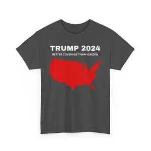 Trump 2024 Better Coverage Than Verizon T-shirt, Donald Trump Unisex Shirt, MAGA Tees, Election Shirts, Trump 2024 Political T-shirts, Funny Trump Tshirts