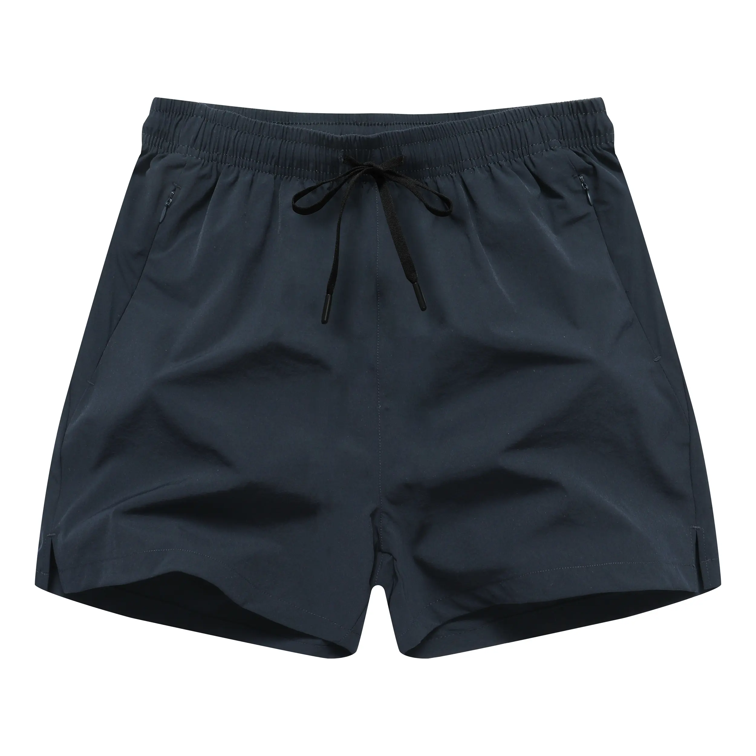 Men's Sporty Functional Running Workout Shorts - Quick-Dry Fabric, Elastic Waist Adapts as You Stretch, Drawstring Closure, Zippered Side Pockets, Split Hem, 360 Stretch Men's Shorts, Built for Running and Active Training