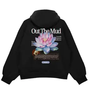 the ‘Lotus Flower Bomb’ in Black hoodie