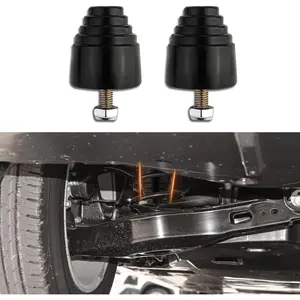 2PCS Suspension Bump Stop Kit, Rear Leaf Spring Bumpers With Nuts, Universal Rubber Automotive Accessories for Most Cars Trucks Vans - Shock Absorption and Cushioning