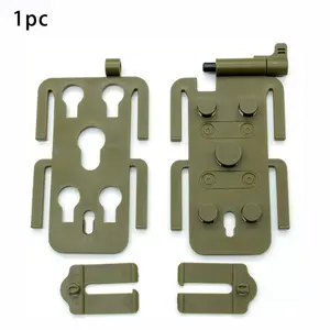 1-Park MOLLE-Compatible Tactical Panel - Heavy-Duty OD Plastic with 4 Mounting Holes & Ventilation, Fits Pouches, Packs & Outdoor Gear, Pouch Mounting Plate, Secure Gear Attachment, Durable Gear Attachment