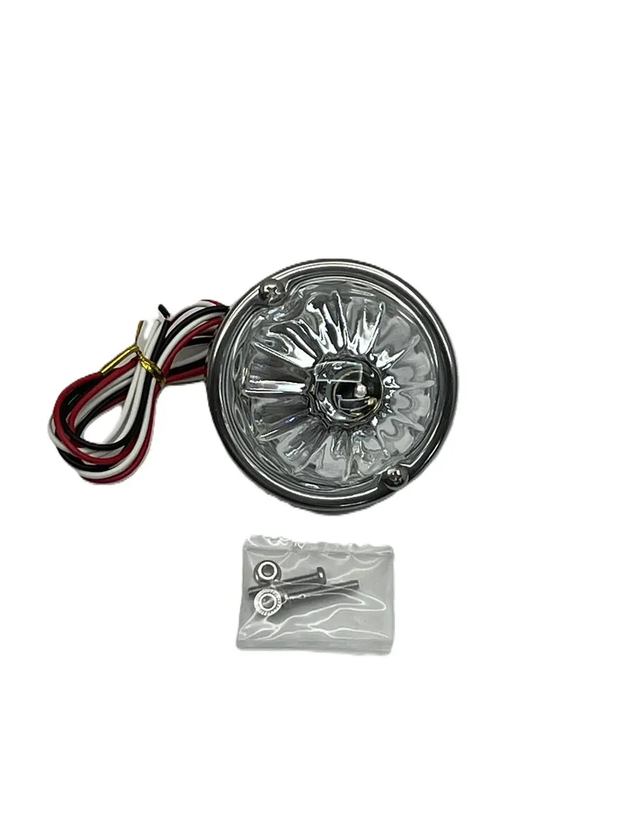 Gen2 Clear Glass Watermelon Glass Flush Mount Light Kit With 1157 Bulb Socket